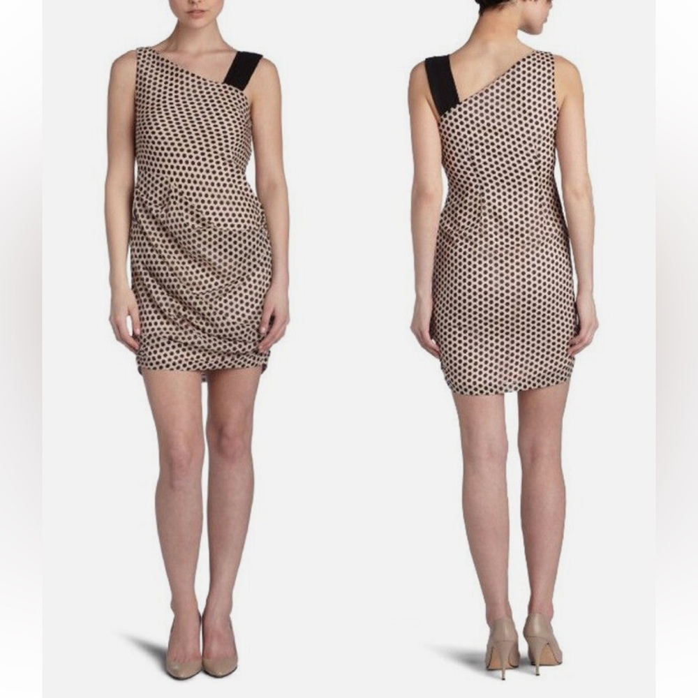 Eva Franco Polka Dot Asymmetrical Dress